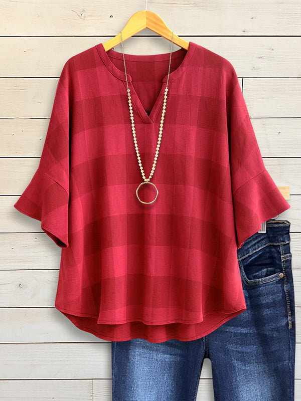 Scarlet Grace Ruffled Sleeve Blouse