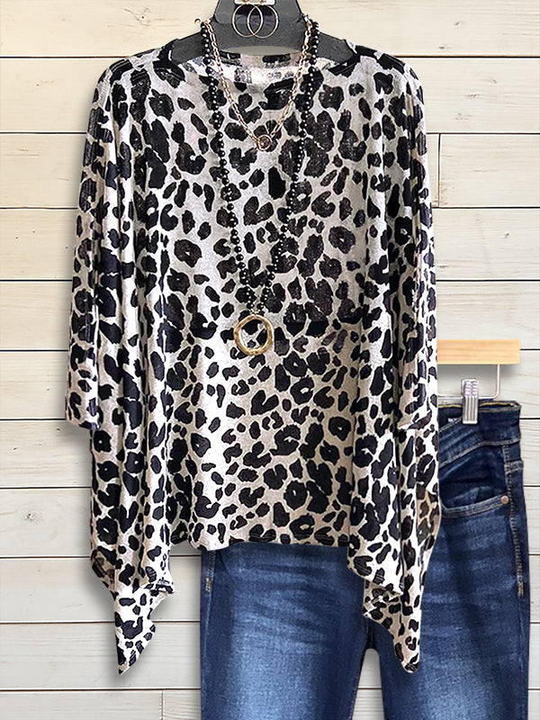 Wild Spirit Leopard Asymmetrical Top