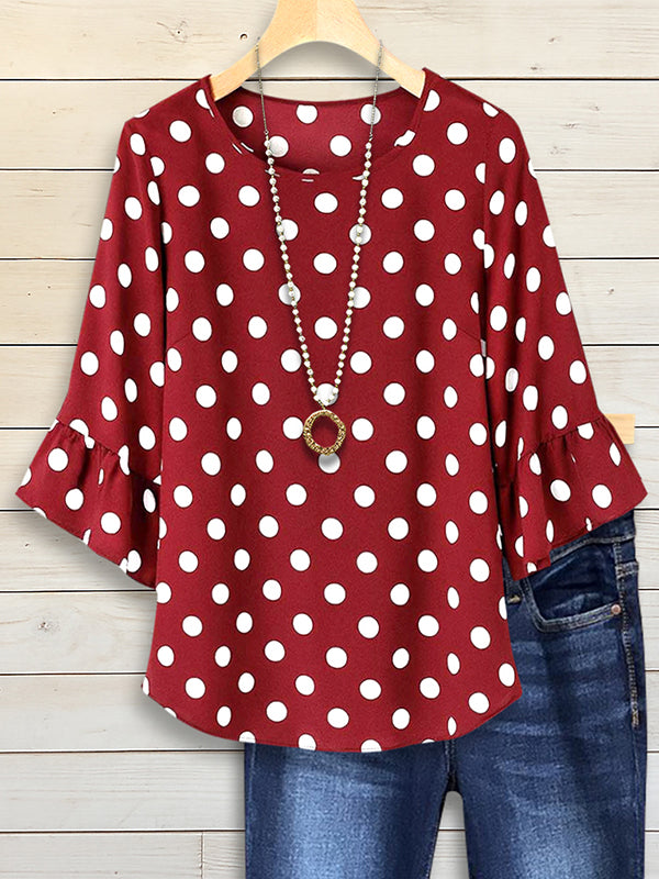 Classic Charm Polka Dot Blouse