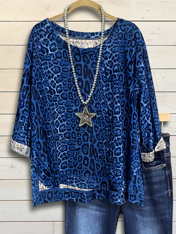 Midnight Leopard Relaxed Top