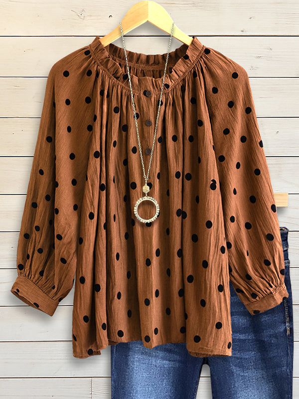 Retro Vibe Puff Sleeve Blouse