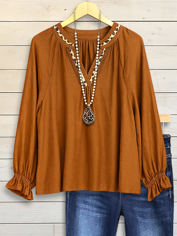 Golden Glow Ruffle Cuff Blouse