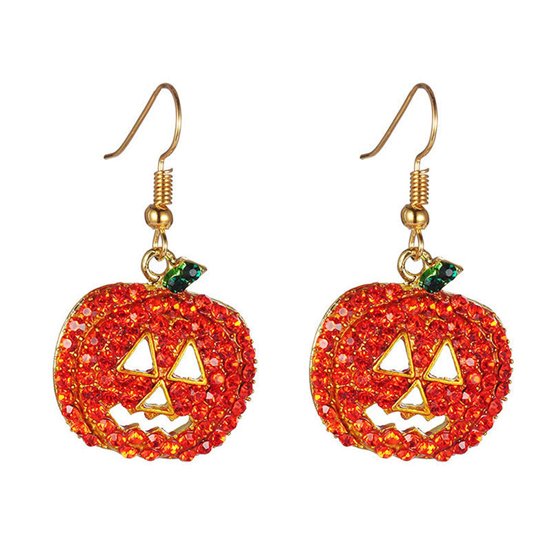 Sparkling Pumpkin Crystal Earrings