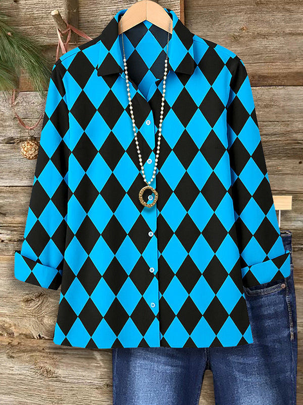 Blue Diamond Check Shirt
