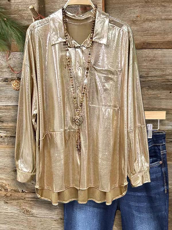 Golden Glow Metallic Shirt