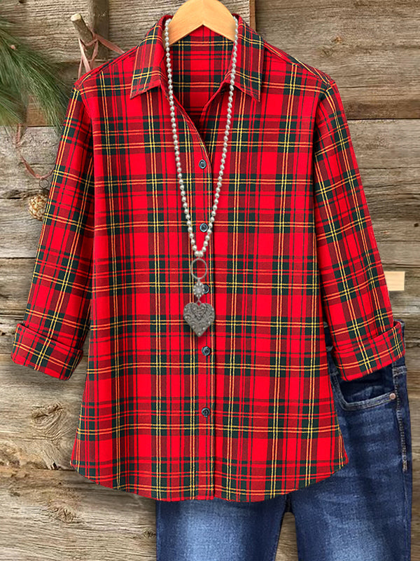 Highland Plaid Holiday Shirt