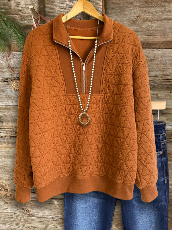 Amber Quilt Comfort Pullover