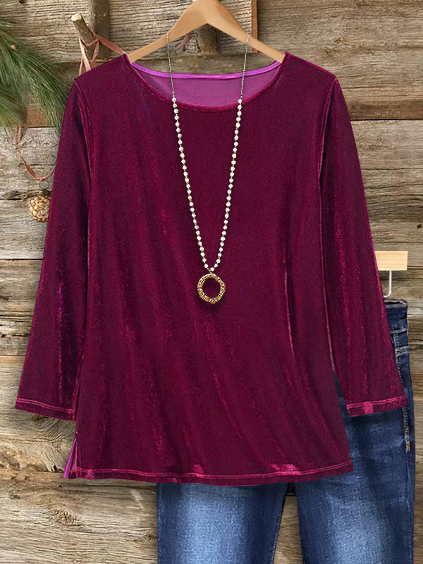 Wine Whisper Velvet Top