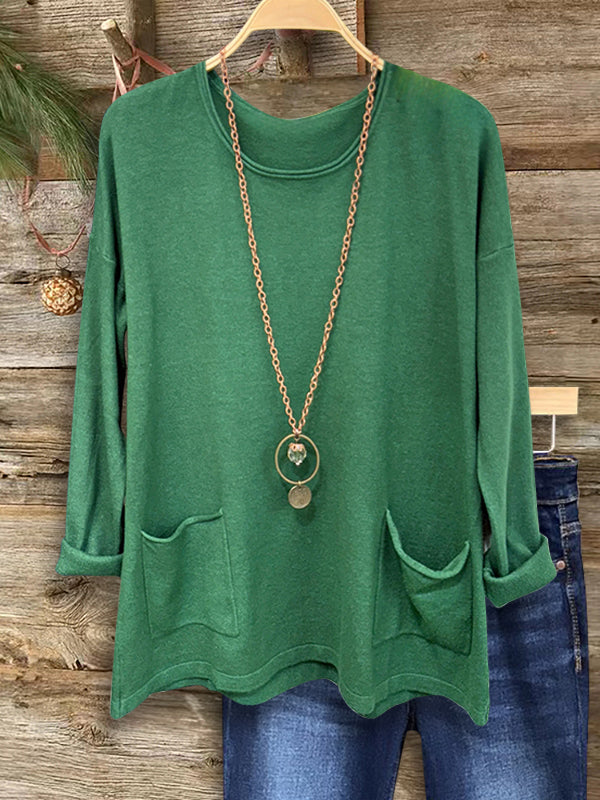 Evergreen Cozy Pocket Tee