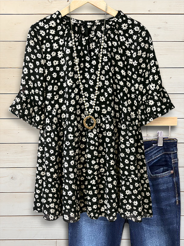 Daisy Ruffled Sleeve Top