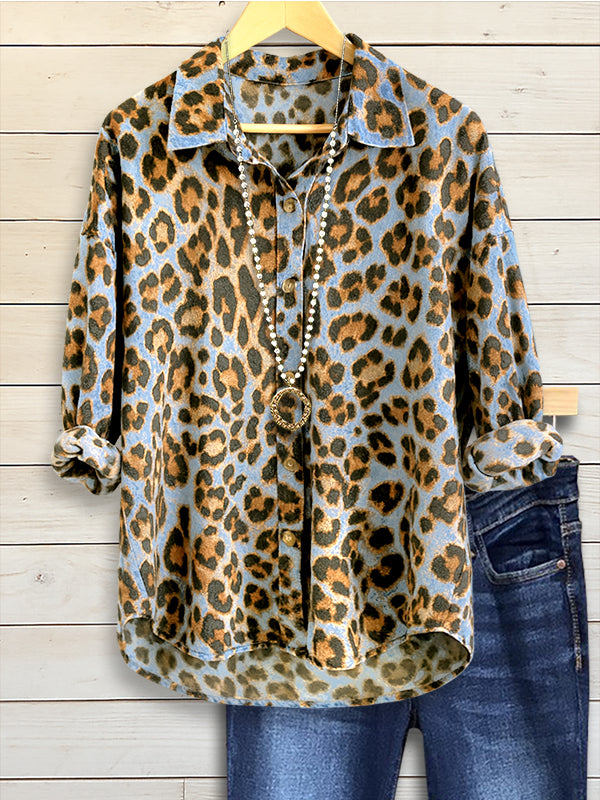 Wild Spirit Leopard Button-Up Shirt