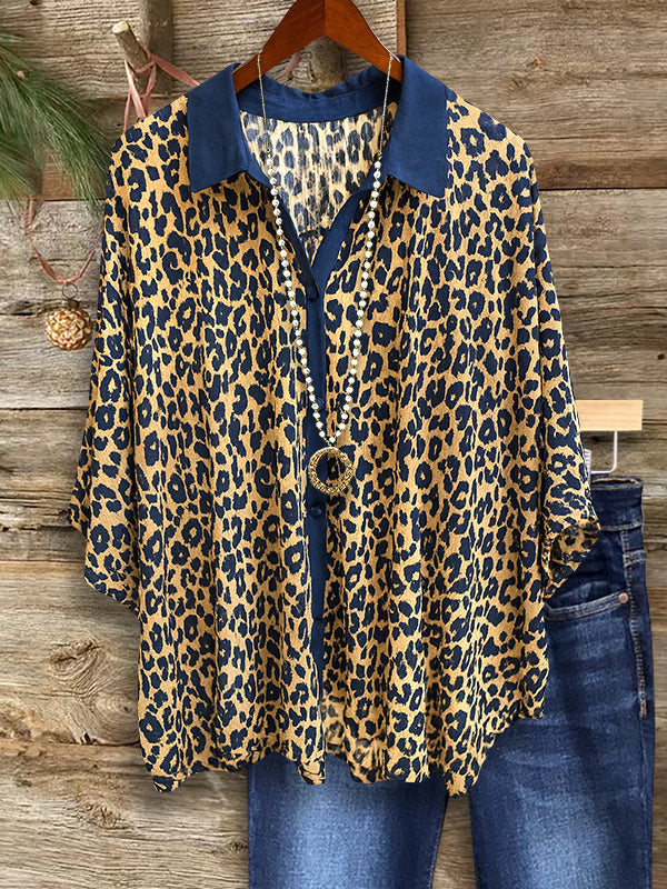 Savanna Leopard Loose Shirt