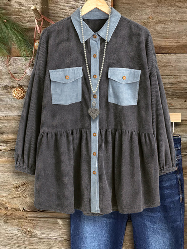 Denim Contrast Pocket Shirt