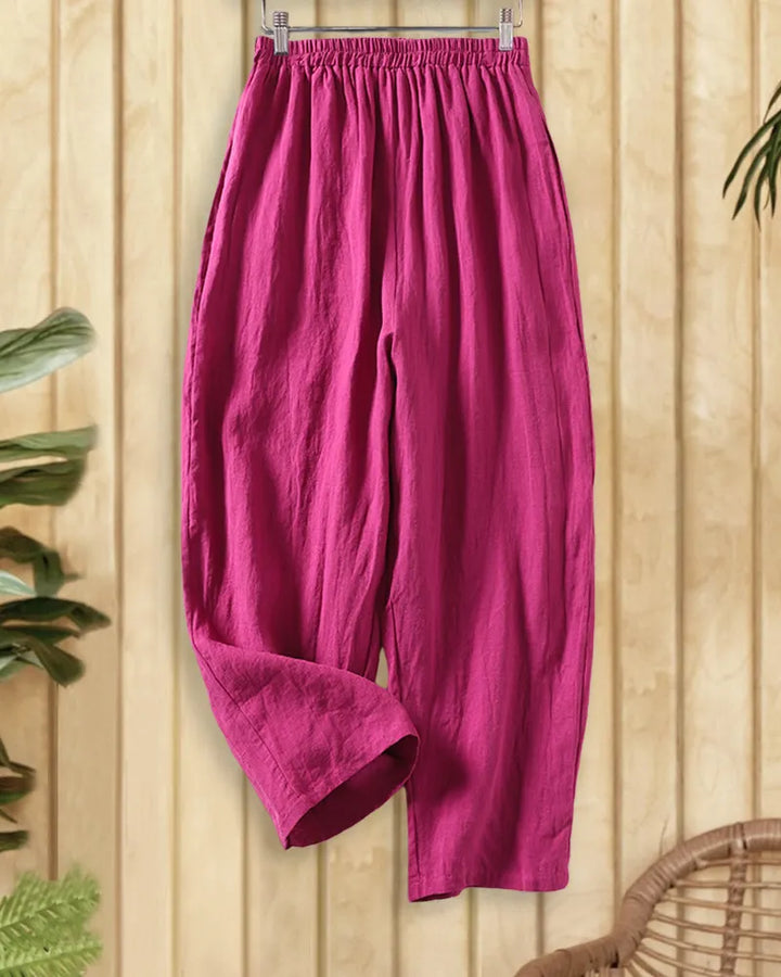 Solid Color Stylish Pocket Pants