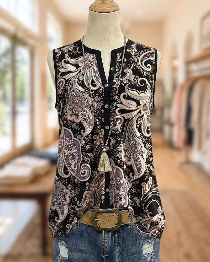 Henley Bohemian Tank Top