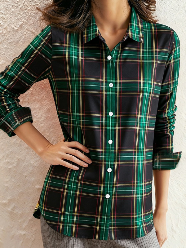 Highland Plaid Button-Up Shirt