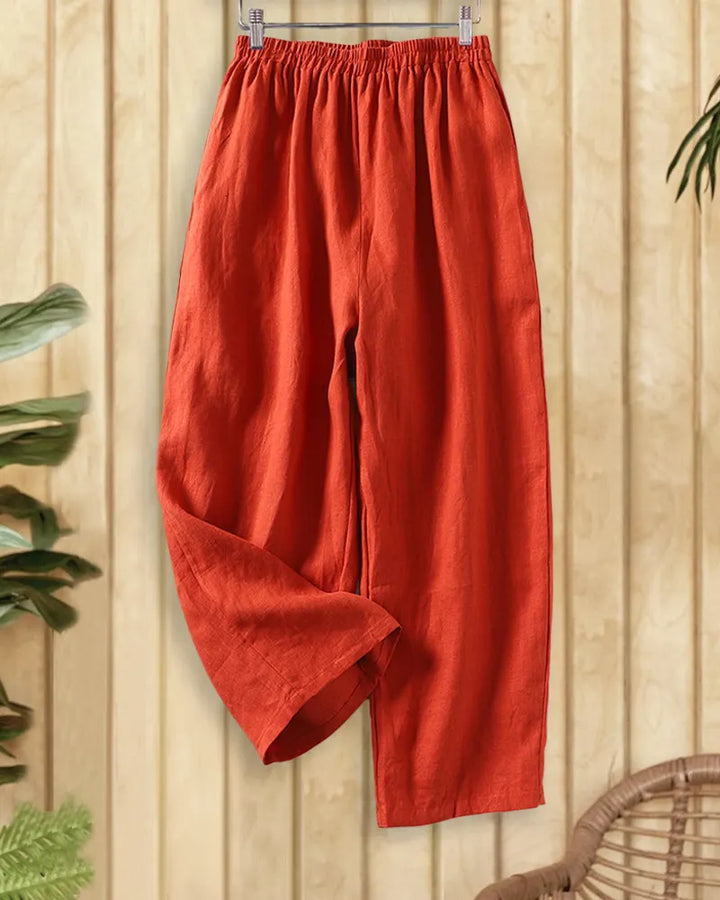 Solid Color Stylish Pocket Pants