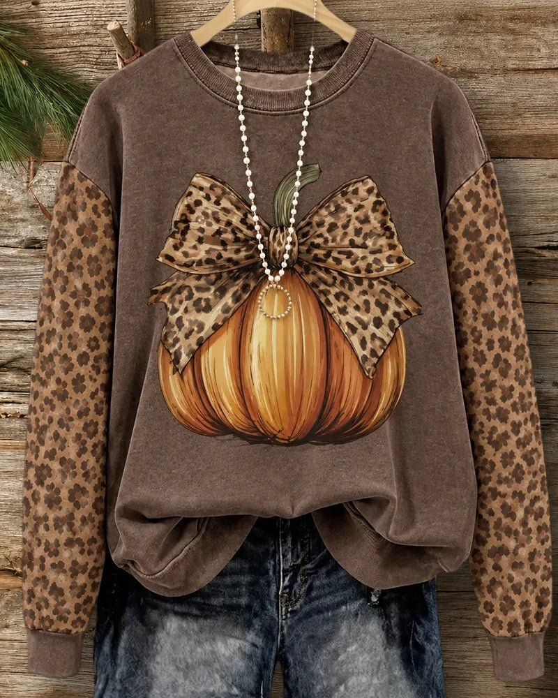 Pumpkin Crew Neck Sweatshirt