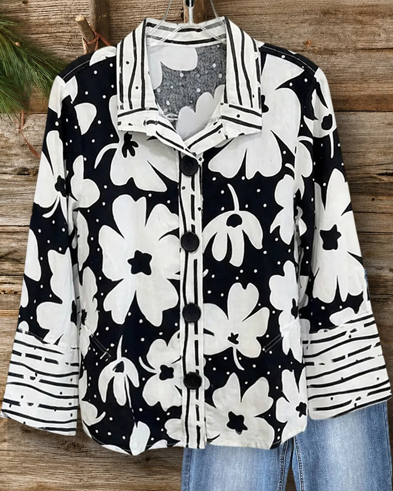 Floral Print Button Up Shirt