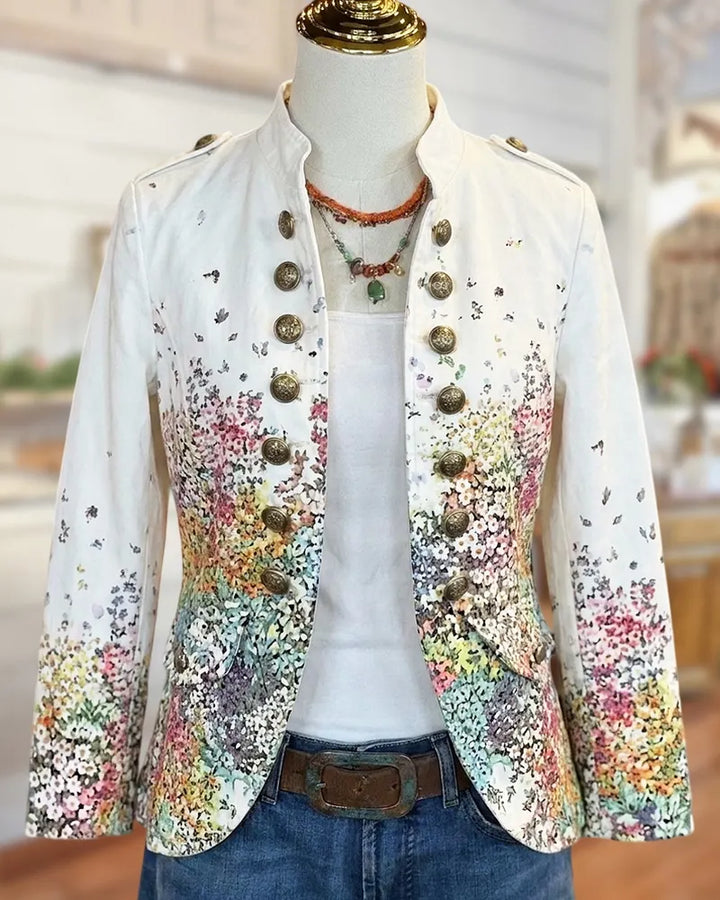 Stand Collar Double Breasted Jacket