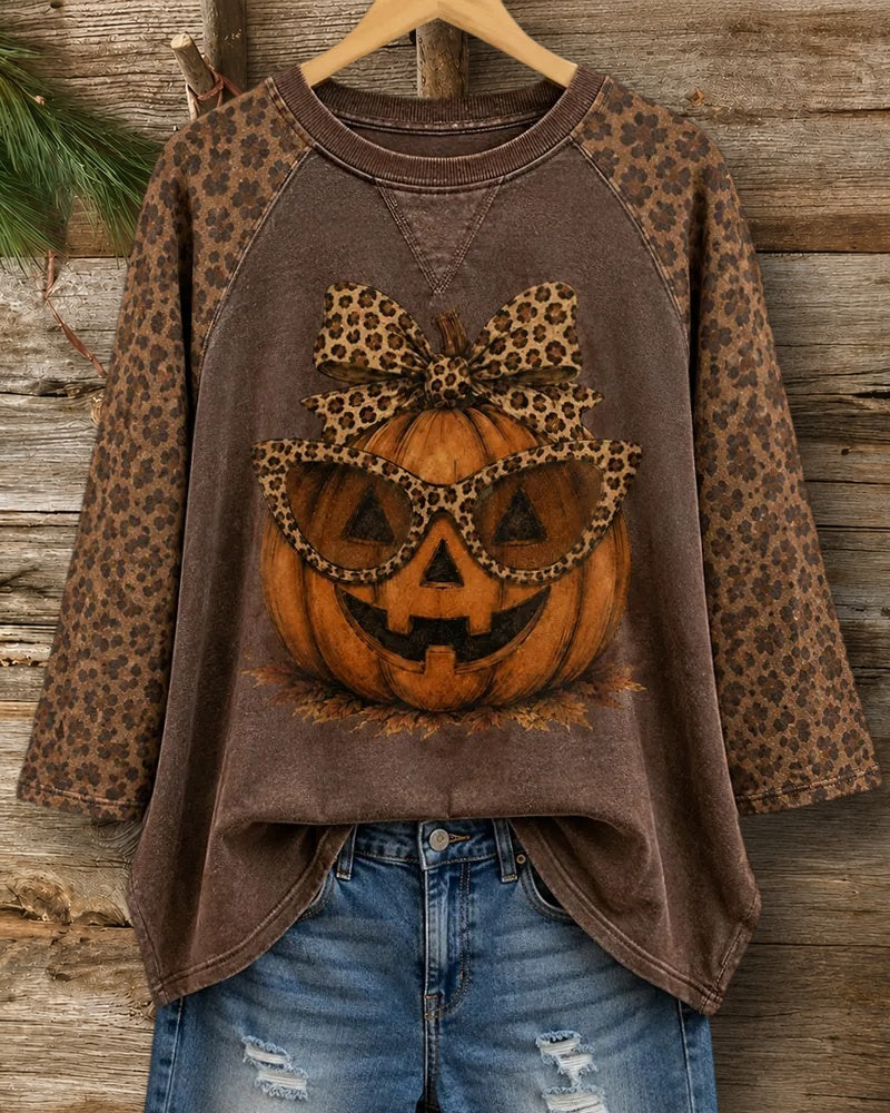 Halloween Raglan Sleeve Sweatshirt
