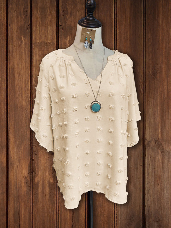 Dot Flowy Sleeve Top