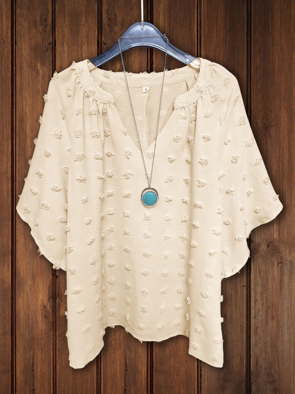 Dot Flowy Sleeve Top