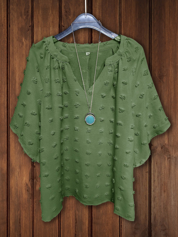 Dot Flowy Sleeve Top