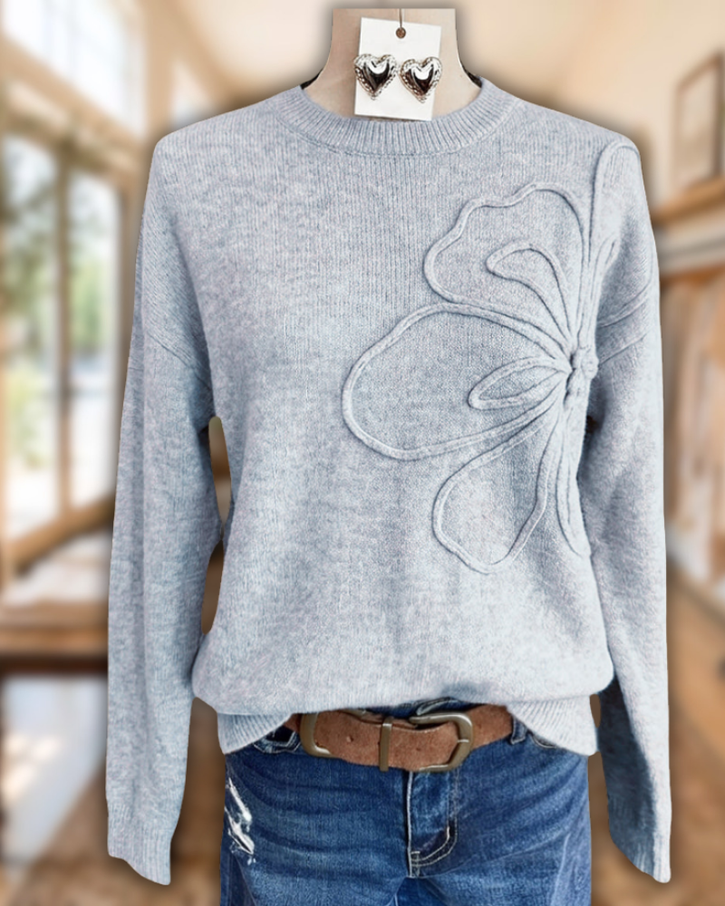 Round Neck Drop-Shoulder Sweater