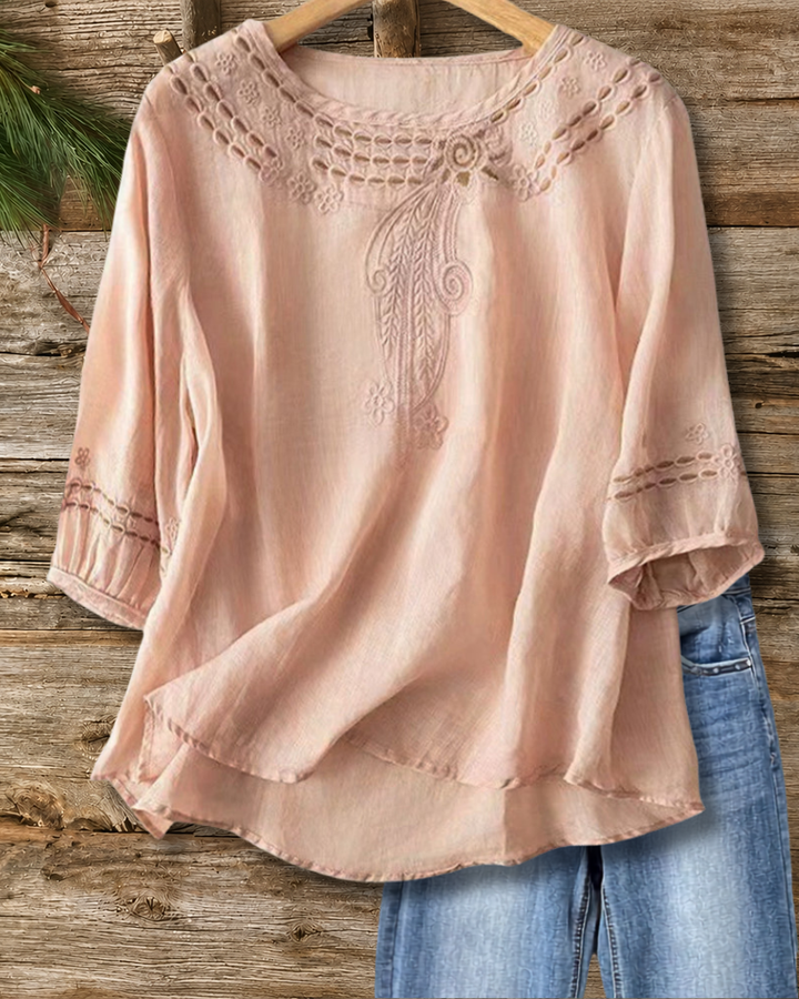 Floral Embroidery Ethnic Blouse