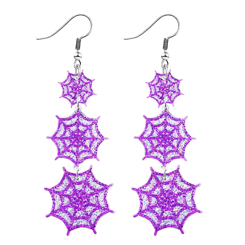 Spooky Night Bat & Pumpkin Earrings