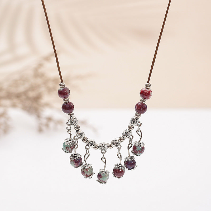 Ethnic Style Ceramic Necklace