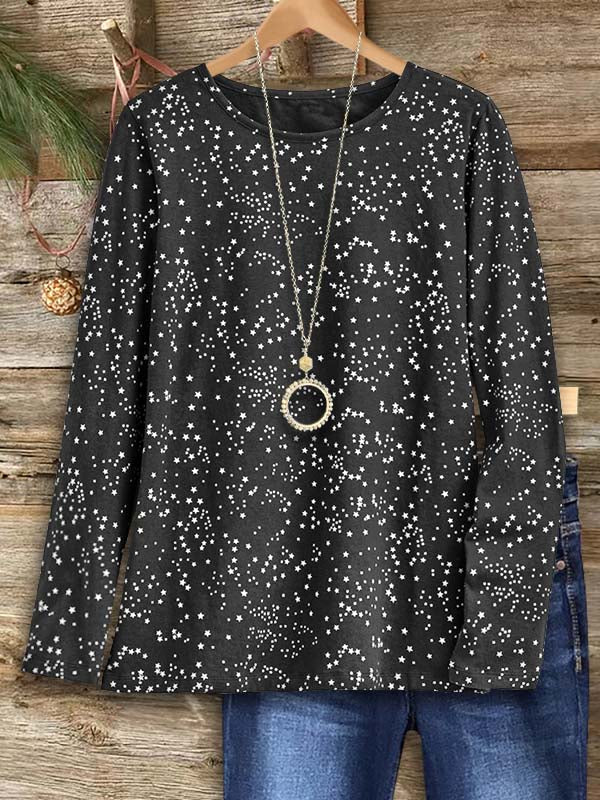 Starry Night Crew Neck Top