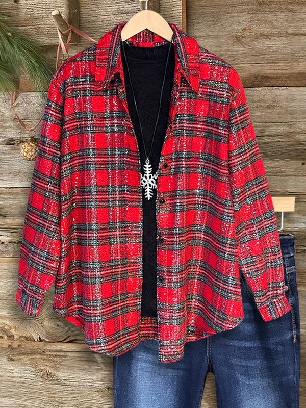 Festive Plaid Glow Shirt