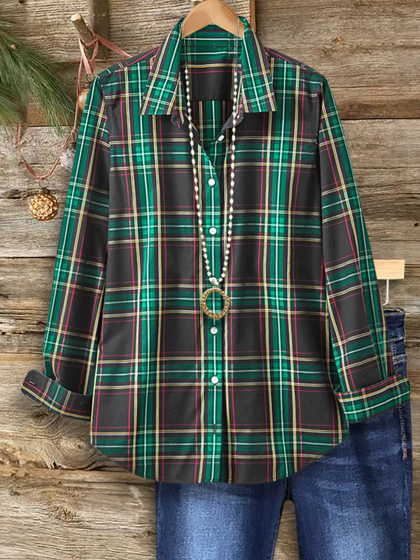 Highland Plaid Button-Up Shirt