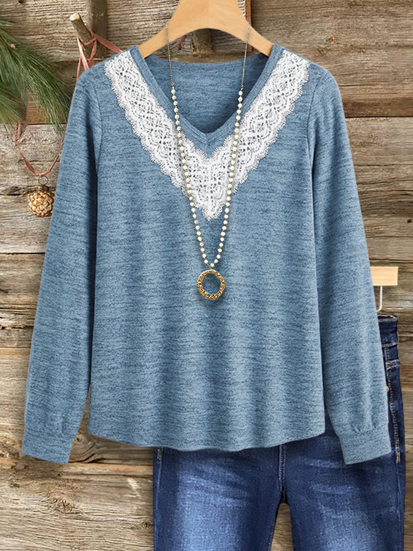 Lace Charm V-Neck Top