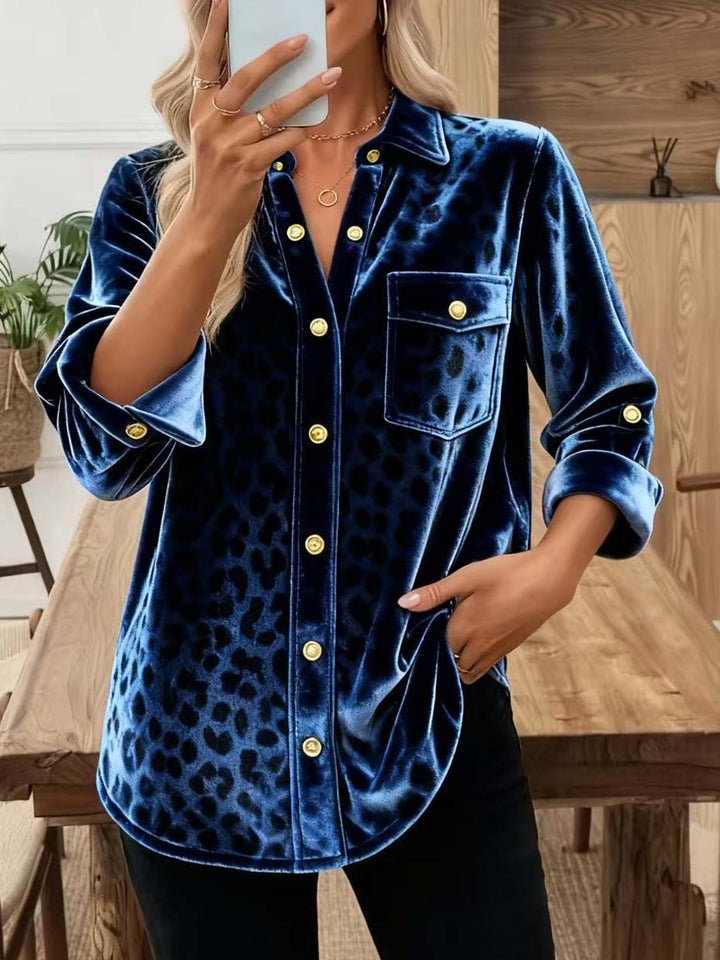 Midnight Velvet Leopard Shirt