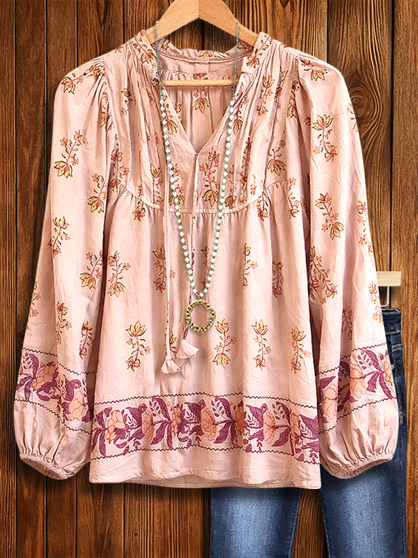 Soft Prairie Boho Tassel Blouse