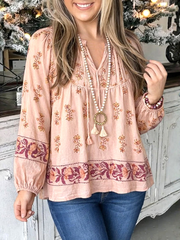 Soft Prairie Boho Tassel Blouse