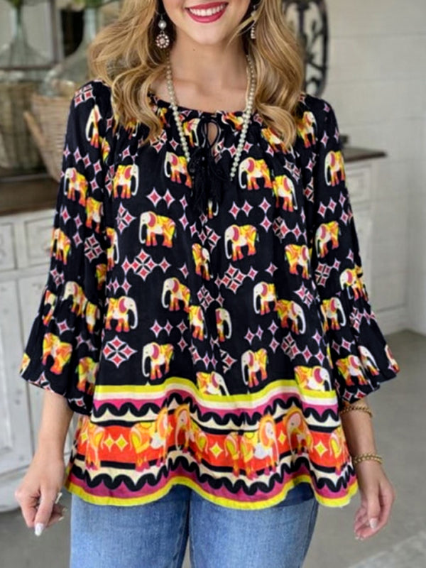 Golden Elephant Boho Tunic