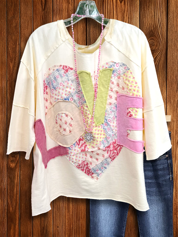 Patchwork Love Relaxed Tee