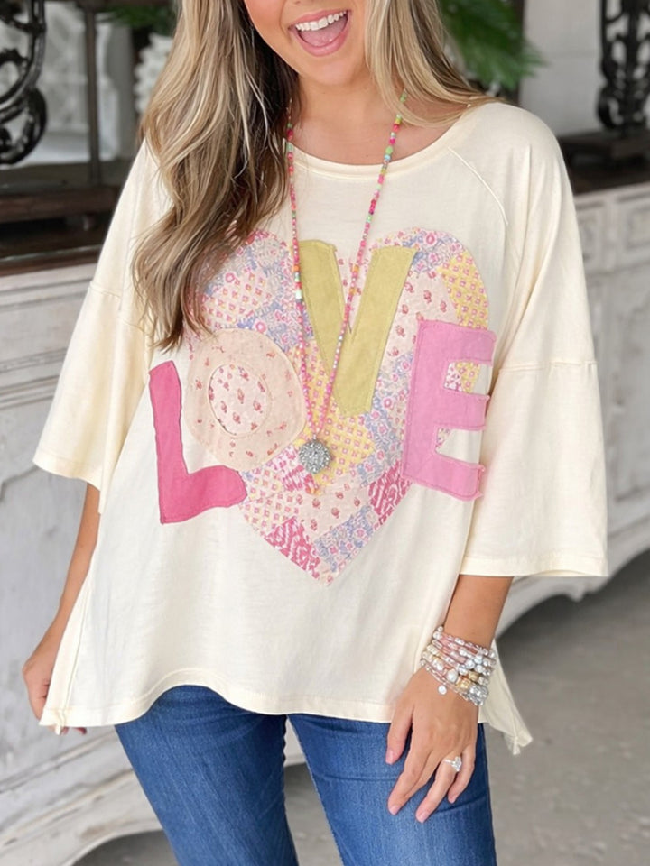 Patchwork Love Relaxed Tee