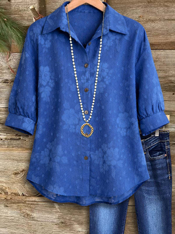 Classic Indigo Button-Up Shirt