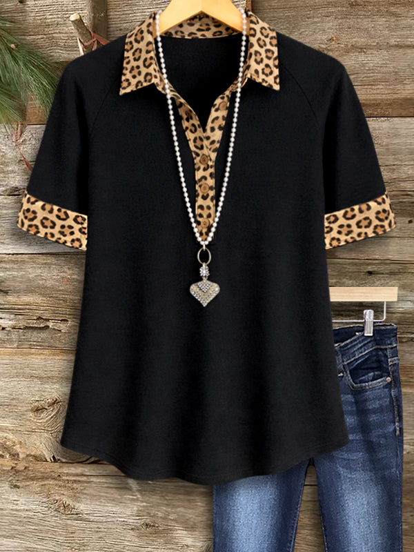 Wild Chic Contrast Polo Tee