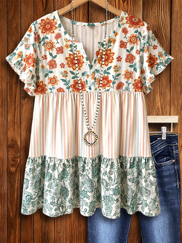 Boho Blossom Tiered Tunic