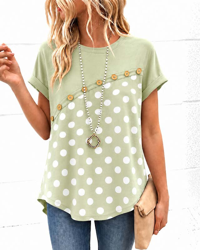 Sage Polka Breeze Tee