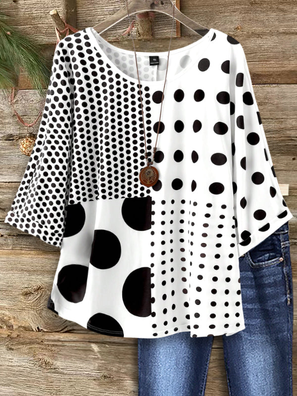 Midnight Dot Art Blouse