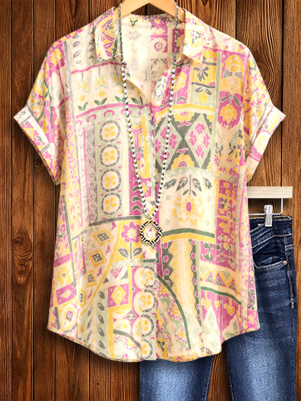 Sunset Mosaic Camp Shirt
