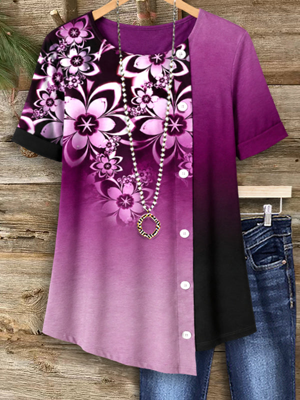 Midnight Bloom Asymmetrical Tunic