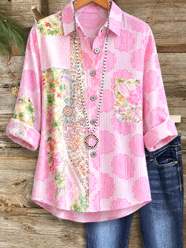 Sweet Magnolia Patchwork Shirt
